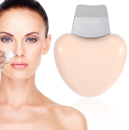 Lnngub Gesichtsschaber Werkzeug Gesichtsspatel Mitesser Schaber Hautschaber für Poren Nase Pickel Beige Kunststoff Mitesser Schaufel für Frauen Männer Mitesser Entfernen Gesicht