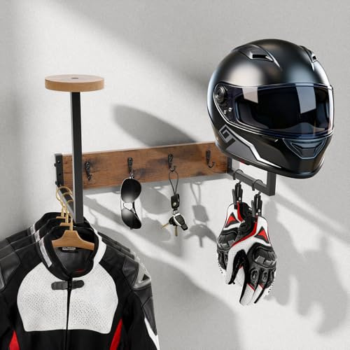 CASDUCT Helmhalter Wandhalterung Motorradhelm Halterung Wand | Motorradhelmhalter Plattenständer Display Organizer, zur Aufbewahrung von Motorrad Zubehör