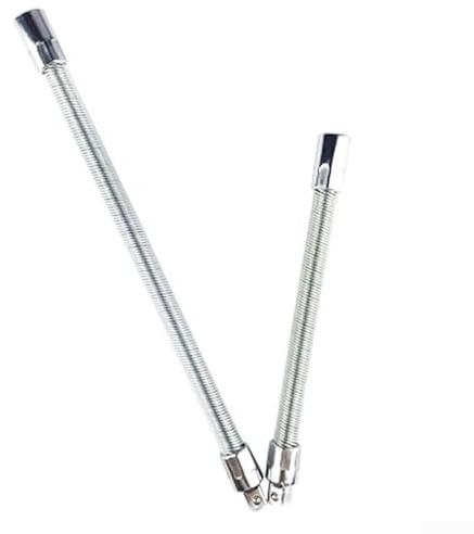 Desiumite Ratcheting Extension Bar with Swivel Joint 1/4'' 3/8'' 1/2'' Drive Flexible Socket Wrench Tool for Tight Spaces Chrome Vanadium Steel(/2 350mm)