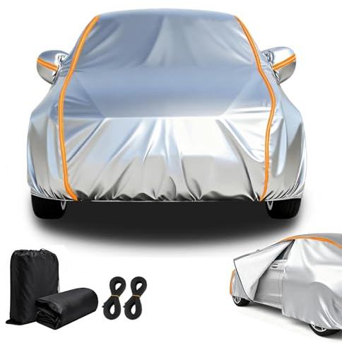 Bâche Voiture Étanche pour Toyota C-HR 2025-2026, Housse de Protection Couverture Extérieur, Contre Neige Pluie Soleil Poussière avec Zip, Argent