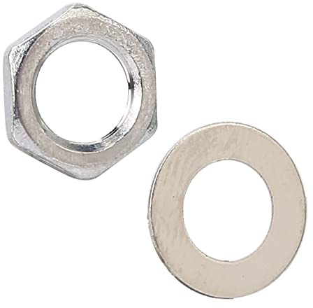 BONKZEBU E-Gitarren-Bass-Muttern-Set, Langlebige Ersatz-Unterlegscheiben für Klinkenbuchse 7–9 Mm für Musikliebhaber (M8)