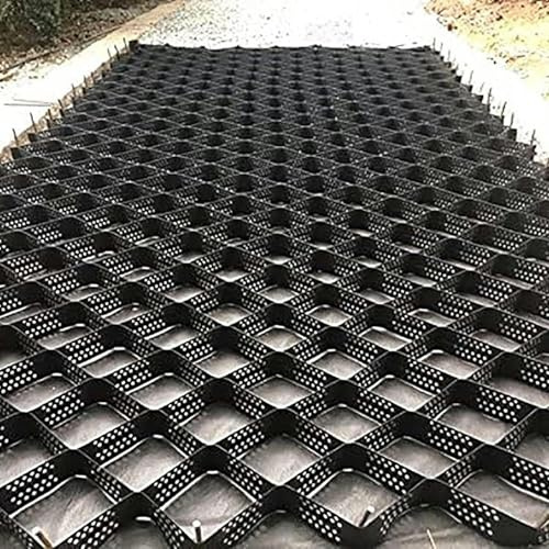 Grille de gravier en plastique durable pour allées de jardin et aménagement paysager, pavés d'allée pliables et robustes avec grande capacité de charge pour projets de sous-sol et espaces extérieurs