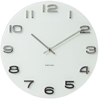 Karlsson KA4402 Vintage Horloge Rond Blanc