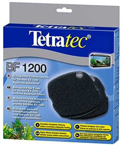 Tetra Biologischer Filterschwamm BF 2400 Filtermaterial (für EX Außenfilter, Filterzubehör Filterreinigung Filterwechsel Wasserwechsel Aquarienzubehör Aquarium), 2 Stück