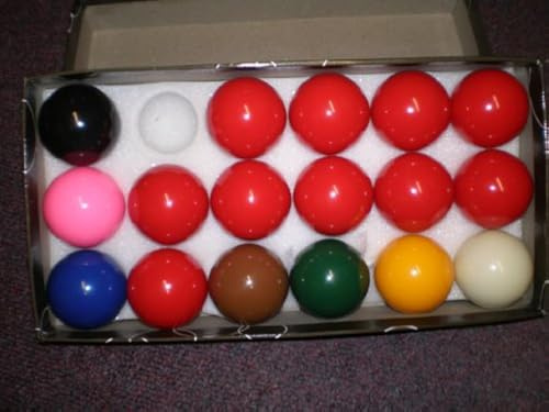 17 Ball Snooker Set-2 inch balls , incl 10 reds by Set of snooker ball for POOL TABLES,