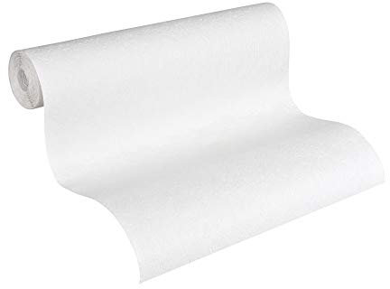 A.S. Création Vliestapete Meistervlies Ökotapete Tapete 10,05 m x 0,53 m weiß Made in Germany 141118 1411-18