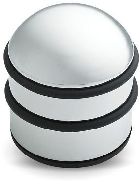 Lakeland Dome Non-Slip Door Stop, Round - Chromed Steel