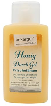 Honig Duschgel mit echtem Honig 200ml | Bienenkosmetik vom Bioland-Imker im Schwarzwald | Imkergut
