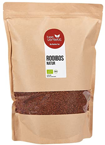 FRUTEG Té de Rooibos orgánico sin aromesps 1kg | Té del arbusto rojo | Té gratis y cafeína gratis disfrute | 1000 g