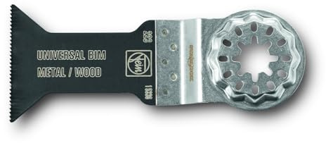 FEIN E-Cut Universal-Sägeblatt, Breite 28 mm, Länge 55 mm, Ve. 10 St., Aufnahme StarLock, Bi-Metall mit gewellter Universalverzahnung. Breites Anwendungsspektrum