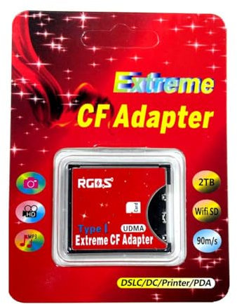 RGBS SD SDHC SDXC to High Speed Extreme Compact Flash CF Type I UDMA Memory Card Adapter support 16/32/64/128 GB