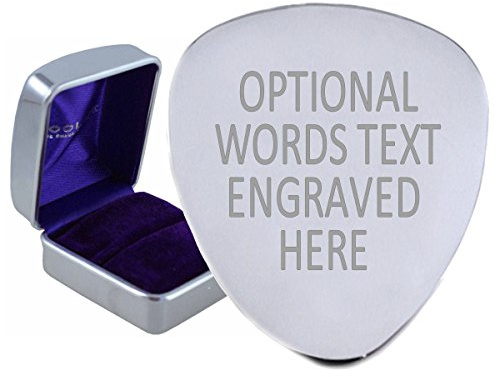 Custom eigenen Text Stahl Gitarre Plektrum – optional Text Gravur auf Karton