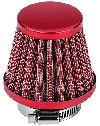 Air Intake Filter, Universal 38mm Air Filter Pit Bike Air Filter Intake Induction Kit for Off-road Motorcycle Atv Quad Dirt Pit Bike (Red)