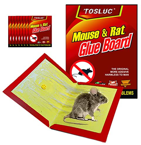 La Più Potente Trappola per Topi Grandi e Piccoli, 8 Trappole per Topi, Colla Topi Super Adesiva