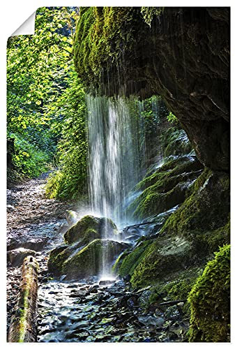 ARTLAND Wanddeko Poster & Kunstdrucke Wandposter DIN A4 Wald Wasserfall Fluss Urwald Natur Landschaft Frühling U2DC