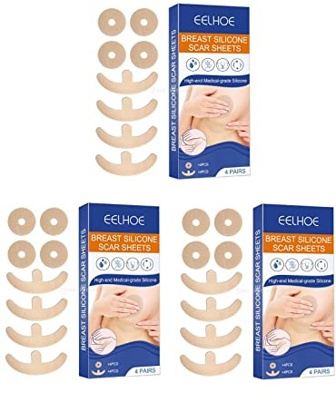 perfk 3x Silicone Sheets Scars Removal Sheets Breast Reduction Fast for Keloid