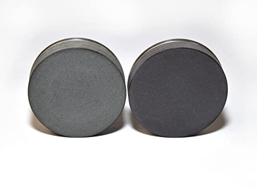 Schleifscheiben-Set Belgischer Brocken Pyrenäenstein Natur Korn 1200 und 6000 Durchmesser 54,5 mm kompatibel mit Horl 1 & 2 Rollschleifer