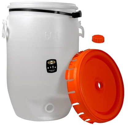 Lebensmittelechtes Getränkefass Mostfass Gärfass (60 Liter rund)