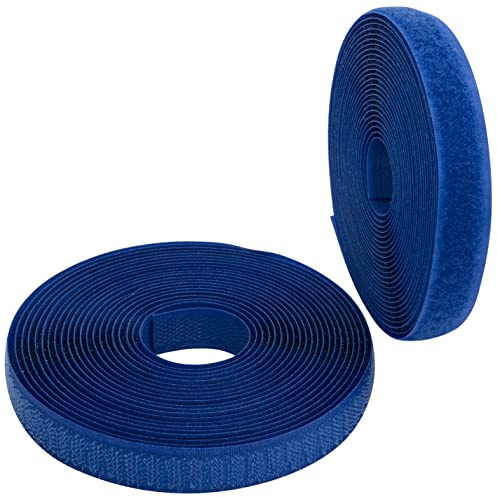 AERZETIX - C65871 - Klettband/-rolle 16 mm 5 meter - organizer/kabelbinder - band für kleidersäcke - aus polyamid und polyester - farbe: königsblau
