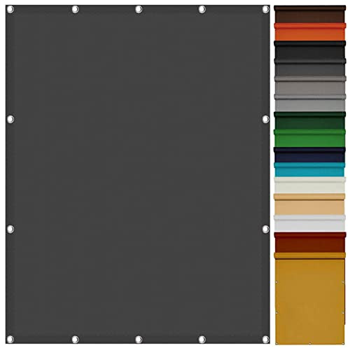 Garden Sun Shade Sail Rectangular 4.5 x 8 m Anti-Ultraviolet Garden Screen Privacy Fence with Fixing Kit Customizable for Greenhouse Flower Plant, Dark Grey