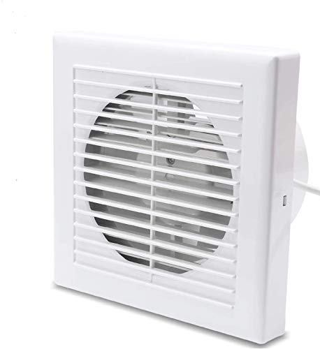 Herrselsam Badlüfter 150mm, Badezimmerlüfter Lüfter für Effiziente Belüftung Leiser Betrieb Abluftventilator Ventilator für Küche, Bad, Loftfenster Weiß