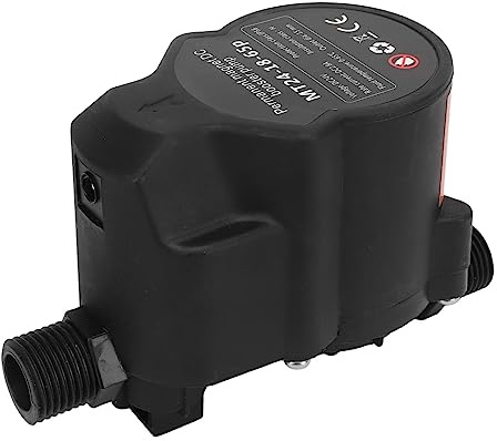 Bomba de Refuerzo de Presión de Agua, Bomba de Refuerzo de Ducha de Cobre Rojo IP56 DC24V para Baño (Enchufe de la UE)