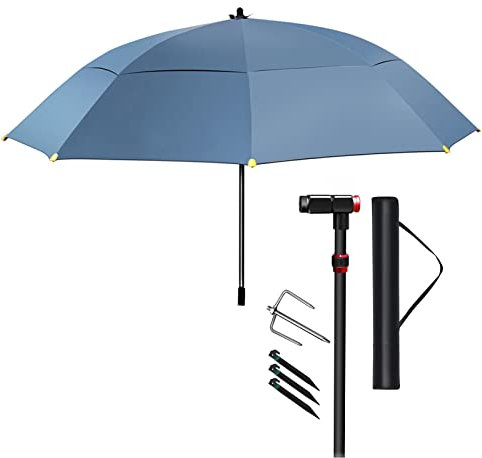 Gartenschirm Sonnenschirm Sonnenschirm Angelschirm Regenfeste Sonnensegel Faltbar Mehrzweck-Gartensonnenschirm Mit 360°-Teleskopstange Für Camping, Picknick, Golfplatz, Strandsonnenschutz (B