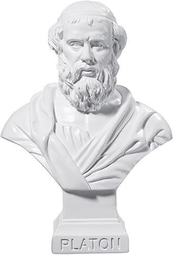 Isideco Deko Figur Büste griechischer Platon nach 12,5cm weiß
