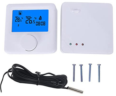Thermostat Numérique, Contrôleur De Température Numérique Grand écran LCD RF Sans Fil Chauffage Thermostat Programmable Régulateur De Température Pour Système De Chauffage électrique