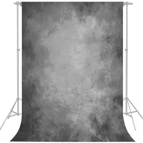 econious Fotohintergrund, 1,5 x 2,2 m Abstraktes Farbverlauf Hellgrau aus Stoff, Professioneller Fotografie Hintergrund für Studio-Requisiten, mit Stangentasche (nur Hintergrund)