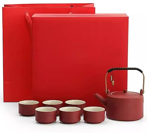 XaEjNzwDT Tetera marroqui teteras para te Juego de te Juego de té de Boda para el hogar, Juego de té Kung Fu de Regalo(Color:C,Size:)