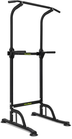 wuuhoo® Rack Multifonctionnel - Station de Dips et de Tractions avec Support Dorsal, Corde de Traction et Corde de Tension jusqu'à 150kg de Capacité