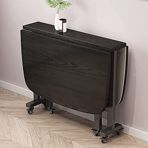 Folding table Klappbarer Esstisch, ausziehbarer Küchentisch, Klappbarer Esstisch mit 6 Rädern, platzsparender rechteckiger Küchenschreibtisch aus Holz für kleine Räume, Wohnzimmer, Esszimmer To