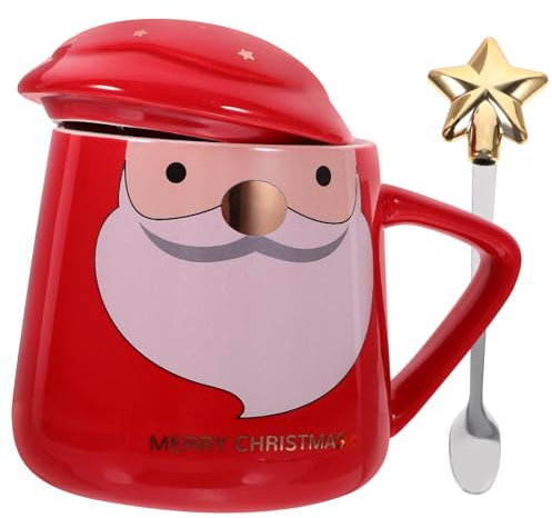 OKUMEYR Tasse Mit Weihnachtsmotiv Cartoon-becher Aus Hochwertiger Keramik Und Edelstahl Hitzebeständig Und Robust Geeignet Für Saft Milch Kaffee Tee Wasser Und Andere Getränke