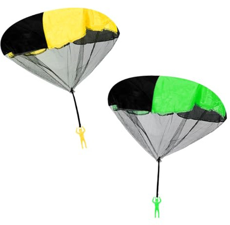 Lotsdonxia 2-Pack Parachute Toy Soldiers – Hand-Launch Army Figures for Kids, Outdoor Flying Paratrooper Toys in Bright Colours, Fun for Boys & Girls