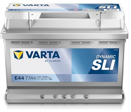 VARTA Automotive DYNAMIC SLI (E44) 12V 77Ah 780A - Nassbatterie KFZ mit Standardausstattung & ohne Start-Stopp System - Starterbatterie für einfachen Energiebedarf - Bleisäurebatterie wartungsfrei