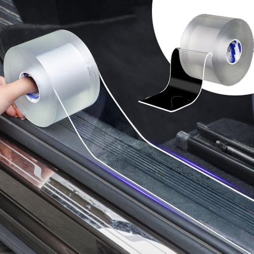 ZCZMAD 5M Auto Einstiegsleisten Schutz Für VW T5 T6 Multivan/MK6, Selbstklebend Schutzfolie Lackschutzfolie, Auto Einstiegsleisten Aufkleber,A-Transparent