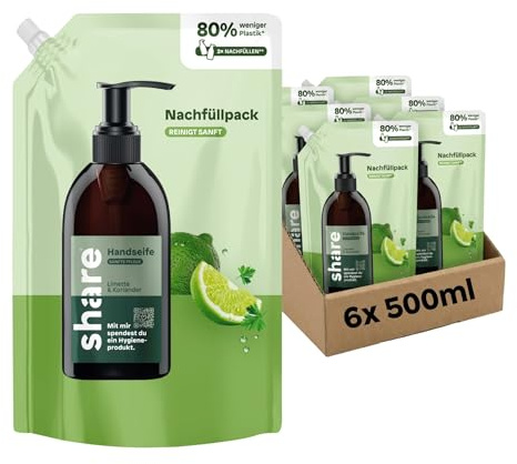 share Flüssigseife Nachfüllpack Limette & Koriander (6x500ml)