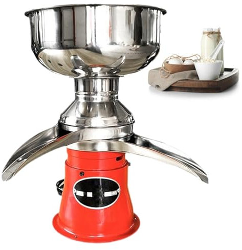 UKLULUAMZ Separatore elettrico per burro e latte per latte di mucche e latte di pecora, latte di capra e latte di cammello, macchina centrifuga professionale per crema, 50l/H & 10500r/Min-acciaio