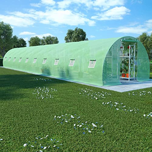 Homgoday Invernadero 45 m² 15x3x2 m Invernadero de Jardín Vivero Casero Plantas Cultivo Invernadero Huerto Caseta de Jardín