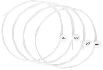 Yardwe Transparente Ukulelensaiten Reißfest und Langlebig 4 Stück aus Nylon Klarer Klang Ersatzsaiten 21/23/26 Zoll für Ukulele