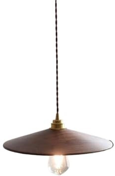 LUOYAOB Lámpara colgante vintage americana en nogal con portalámparas cerámica y cobre for isla cocina.(Copper type)
