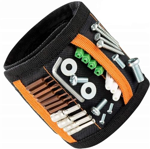 WESEN Magnetic Wristbands Tools for Men, Magnetic Wristband with 20 Strong Magnets - Ultimate DIY Gadget & Practical Gift for Dad, Husband, and Handymen, Good gift for Men/Dad/Christmas Presents