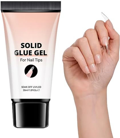 Syengery Klarklares Hartgel Für Natürliche Nägel | Nagelkleber Für Künstliche Nägel,30ml Modelliergel Haftstarker Kleber Für Damen