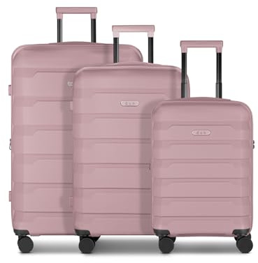d & n Koffer-Set 3-teilig für Damen und Herren | Reise-Trolleys 48 x 30 x 76 cm aus hochwertigem, stoßfestem ABS Material | Erweiterbar & TSA Schloss| South Dakota Serie