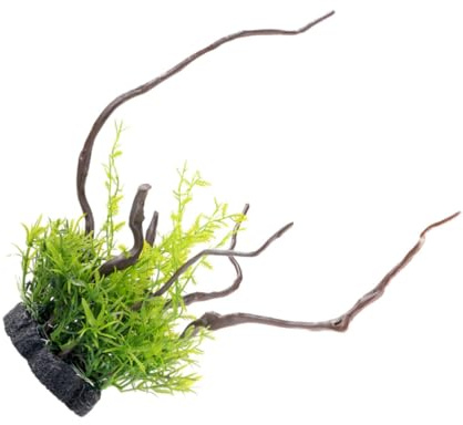 Milisten Plante Aquatique Artificielle Décoration Aquarium Ornement Herbe Verte Réaliste pour Aménagement Paysager de Fish Tank Eau Douce et