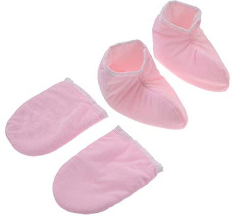 Ipetboom 2pares Guantes de Parafina para Baño de Cera Aislantes Térmicos para Spa de Terapia de Calor Funda para Manos y Pies Guantes de Parafina