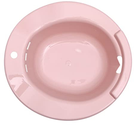 LOORGVEL Postoperatives Sitzbad Damen Bidet aus Robustem Kunststoff mit Seitlichem Griff Aufhängeöse und Breiter Passform für Toilettensitz Pflegebecken für Schwangere und Erwachsene