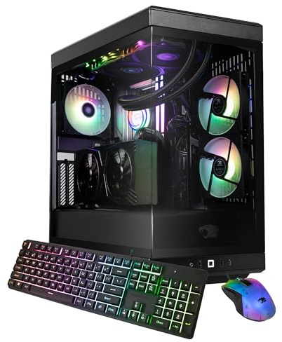 iBUYPOWER Y40 PRO Gaming PC Desktop AMD Ryzen 7 7800X3D CPU, NVIDIA GeForce RTX 5060Ti 8GB GPU, 32GB DDR5 RGB 5200MHz RAM, 1TB NVMe SSD, Windows 11 Home, Computer w/Keyboard Mouse - Y40BA7N56T01