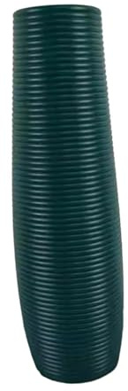 Sharplace Vase für Pampasgras, 33 cm große Blumenvase, hohe Bodenvase, Minimalistischer Boho-Dekorationsvase, Modern Design, Tisch Deko für Hochzeiten, Wohnzimmer, Schlafzimmer & Küche, Grün